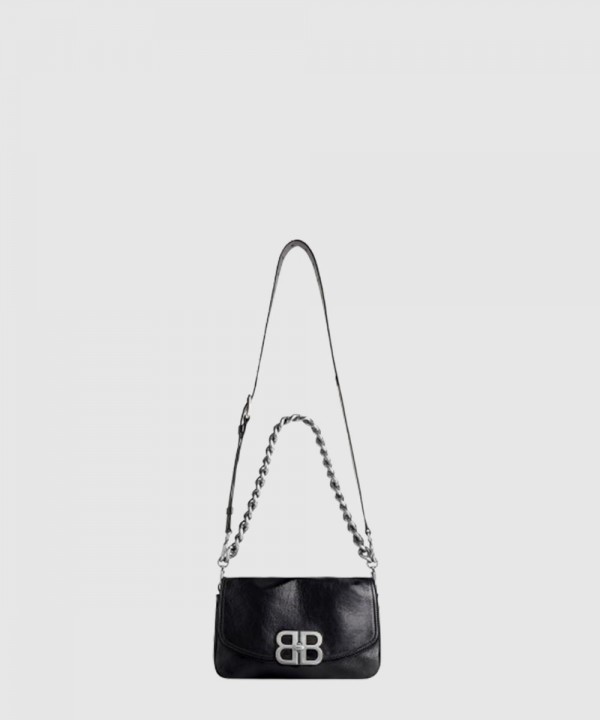 발렌시아가 BB 소프트 스몰 플랩백 블랙 748598