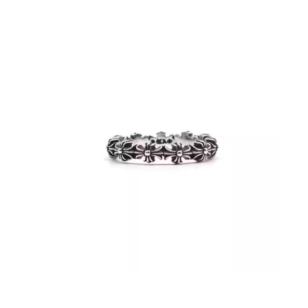 Chrome Hearts Silver Tiny E Cross Ring