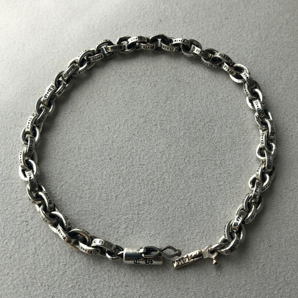 크롬하츠 페이퍼 체인팔찌 4mm 잠금부14k