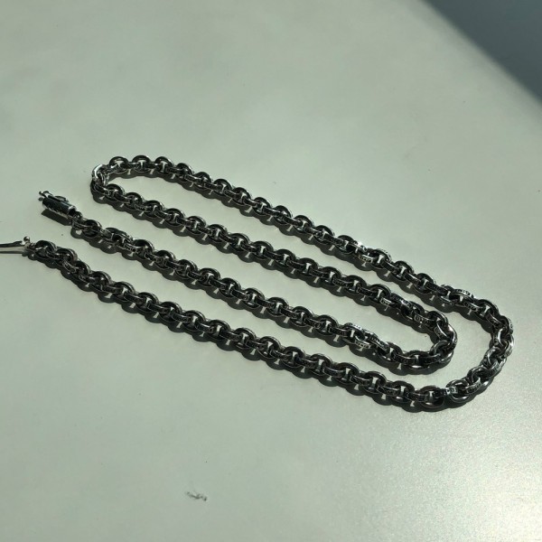 크롬하츠 페이퍼체인 4mm 목걸이