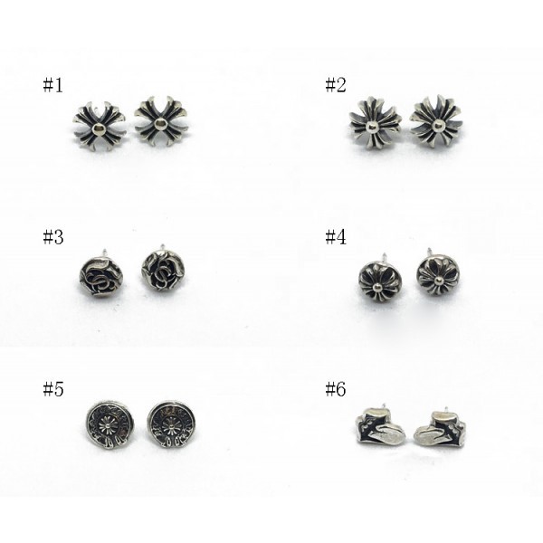 크롬하츠 버튼 귀걸이 6종 925실버